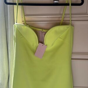 ALEXIS neon yellow mini dress!